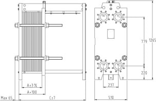 Пластинчатый разборный теплообменник SWEP GX-26S