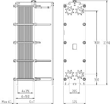 Пластинчатый разборный теплообменник SWEP GX-91P