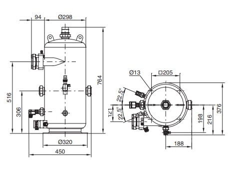 Кожухотрубный теплообменник BITZER OA1954A